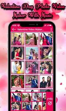 Valentine Day Photo Video Maker with Music 2019 screenshot 1