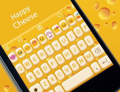 Happy Cheese Emoji Keyboard Theme स्क्रीनशॉट 5