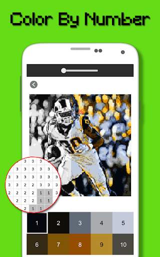 American Football Player Color By Number - Pixel screenshot 3