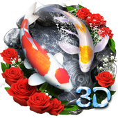 Lively 3D Rose Fish Theme icon
