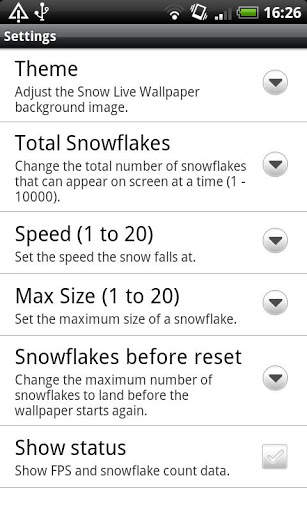 Settling Snow Live Wallpaper screenshot 5