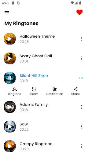 Scary Ringtones and Sounds 2 تصوير الشاشة