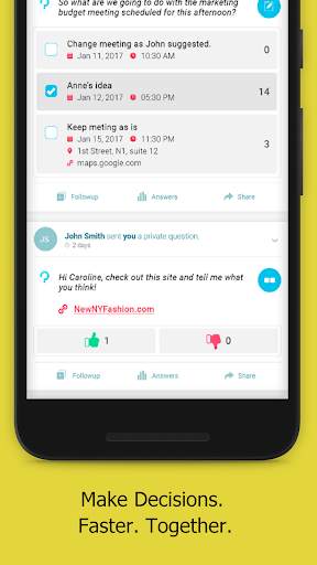 Queskr - The Q&A App. Make Decisions Together. screenshot 2