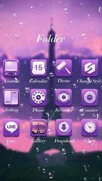 Raining Paris GO LauncherTheme 3 تصوير الشاشة