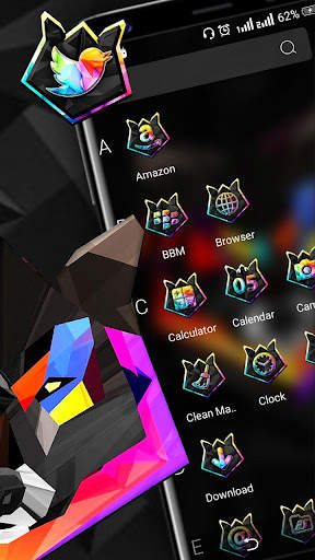 Colorful Wolf Launcher Theme screenshot 3