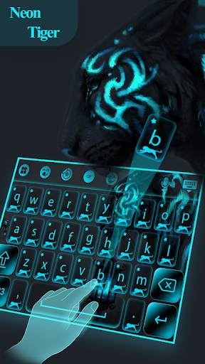 Neon Tiger keyboard Theme - Tiger keyboard screenshot 2