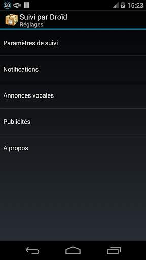 Suivi par Droïd (suivi de colis) screenshot 3