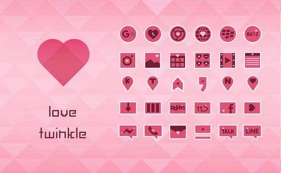 Heart Twinkle Launcher theme screenshot 1
