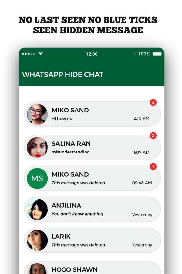 No last seen : View Deleted Messages for WhatsApp screenshot 2