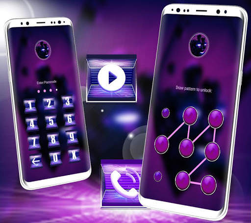 Purple Mask Launcher Theme 4 تصوير الشاشة