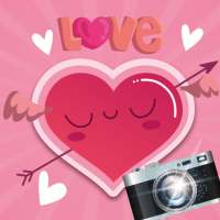 Decorate photos love stickers logo