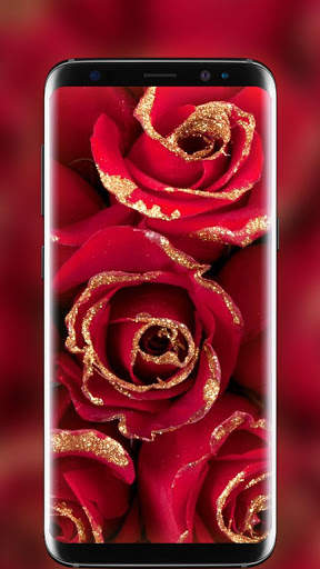 Gold Rose Live Wallpaper screenshot 2