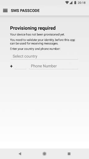 SMS PASSCODE Mobile screenshot 2