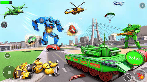 Police Tank Robot Transform 3d screenshot 1