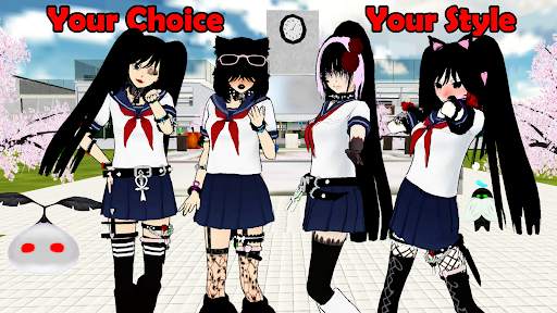 SchoolGirl AI 3D Anime Sandbox screenshot 1
