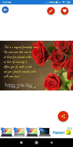 Happy Rose Day:Greeting, Photo screenshot 2