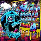 Skull Graffiti Keyboard Theme 10001004