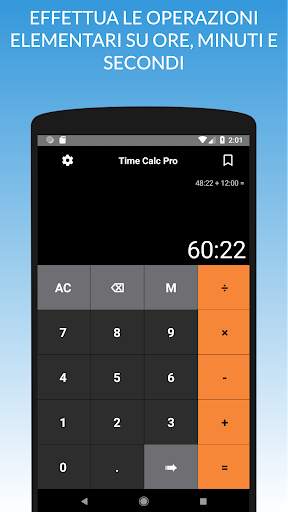 Time Calc - Calcolatrice Tempo screenshot 2
