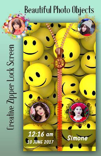 Emoji Zipper Lock Screen 3 تصوير الشاشة
