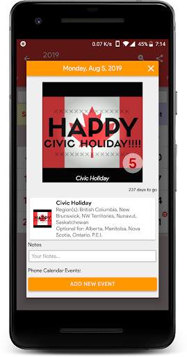 Canada Calendar - Holiday & Note (Calendar 2021) screenshot 3