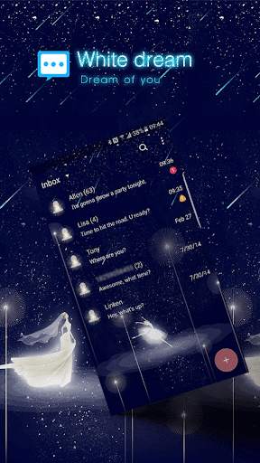 White Dream skin (Next SMS) screenshot 1
