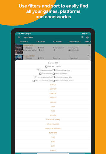 MyGameDB - Game Tracker 12 تصوير الشاشة
