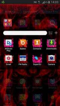 GO Launcher EX Theme Red Fire screenshot 6