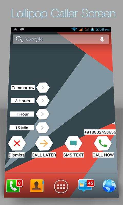 Lollipop Caller Screen (R) screenshot 2