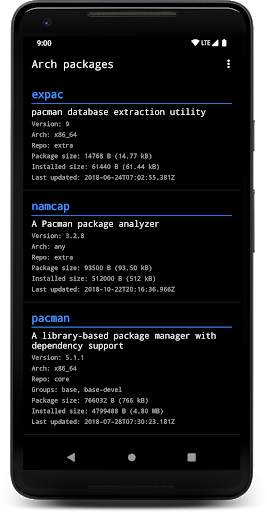 Arch packages screenshot 7