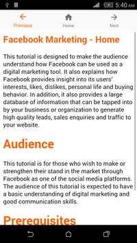 Tutorial For Facebook Marketing screenshot 2