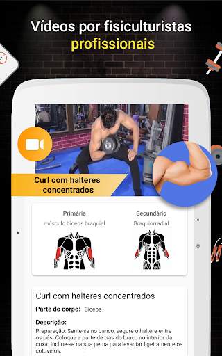 Pro Gym Workout (Ginásio Workouts & Fitness) screenshot 5