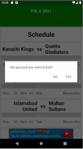 PSL 6 2021 Schedule screenshot 4
