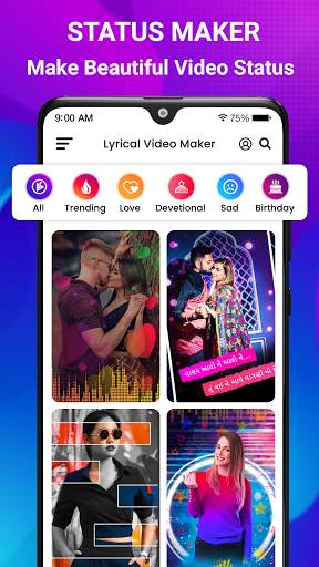 XVido Lyrical Video Status Maker - Video Maker screenshot 1