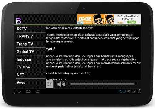 TV Indonesia Online Channel Bd screenshot 4