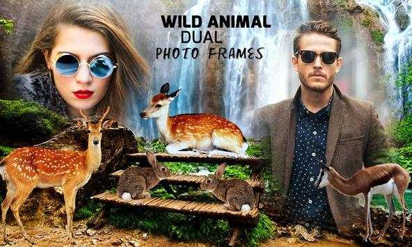Wild Animal Dual Photo Frames screenshot 2
