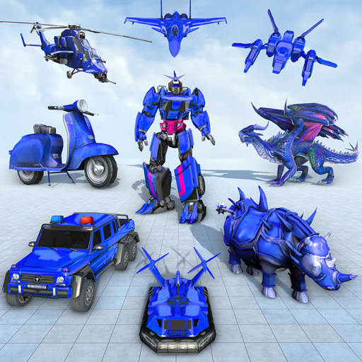 Rhino Robot Car Transform Game 8.0
