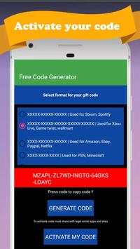 Gift Code Generator | Activator screenshot 4