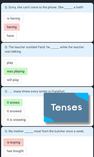 English Grammar Practice Tests скриншот 2