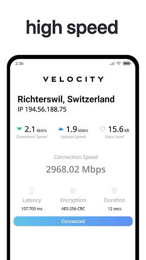 Velocity VPN - Unlimited for free! screenshot 2