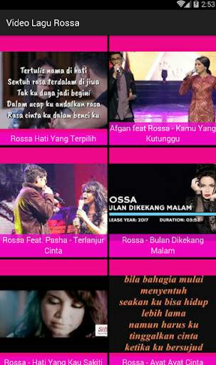 Video Lagu Rossa screenshot 1