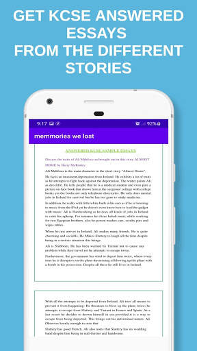 MEMMORIES WE LOST GUIDE  REVISION PAPERS   ANSWERS screenshot 2