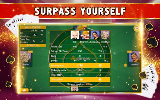 Spades Offline - Single Player screenshot 5