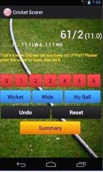 Cricket Scorer screenshot 1