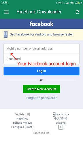 Video Downloader for Facebook screenshot 1