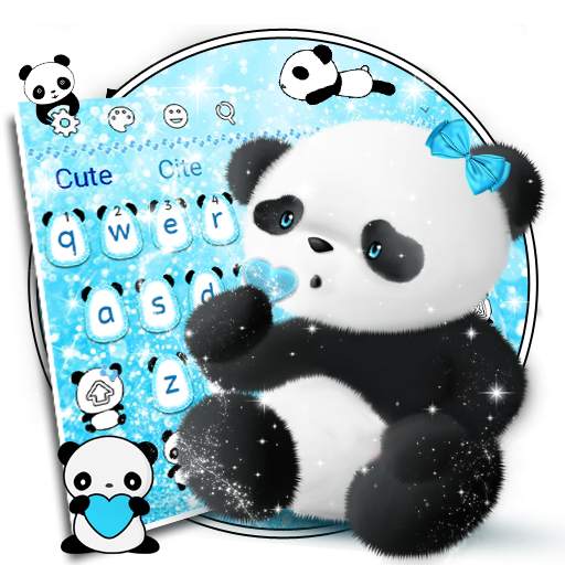 Cute Panda Keyboard 10001002