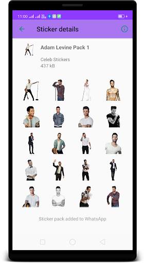 Adam Levine WAStickerApps : Stickers for Whatsapp screenshot 2