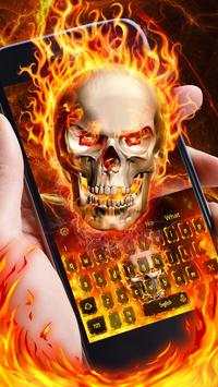Fire Skull Flaming Keyboard Theme screenshot 2