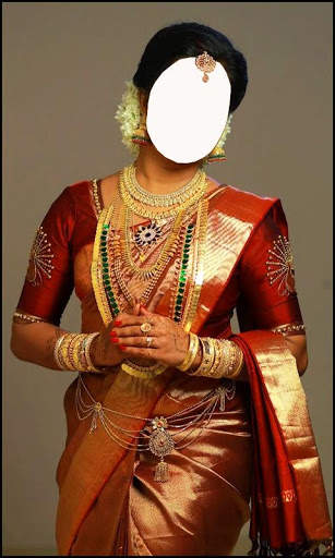 South Indian Jewellery On Saree Photo Editor Free screenshot 8