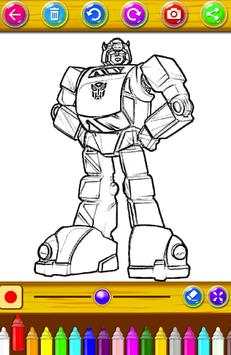Robot Transform Coloring Pages games free screenshot 3