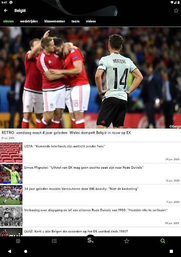 sporza voetbal screenshot 12